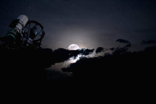 Telescope Pointed out to Wall Decal
