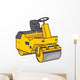 Yellow Road Roller Wall Decal