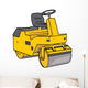 Yellow Road Roller Wall Decal