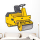 Yellow Road Roller Wall Decal