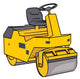 Yellow Road Roller Wall Decal