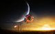 Apocalyptic Scene Showing Gravity Wall Decal
