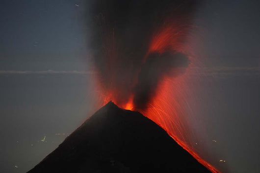 Nighttime Lava Eruption Fuego Wall Decal