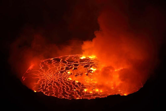Lava Lake Pit Crater Wall Decal Design 2