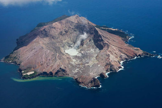 Aerial White Island Volcano Wall Decal Design 4