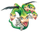 Scylla monster flying Wall Decal