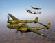Three Lockheed P-38 Lightnings Wall Decal