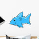 Bright Blue Baby Shark Wall Decal