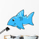 Bright Blue Baby Shark Wall Decal