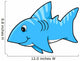 Bright Blue Baby Shark Wall Decal