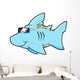 Chill Blue Shark Shades Wall Decal