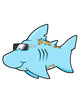 Chill Blue Shark Shades Wall Decal
