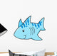 Spotted Blue Baby Shark Wall Decal