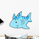 Spotted Blue Baby Shark Wall Decal