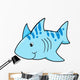 Spotted Blue Baby Shark Wall Decal