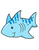 Spotted Blue Baby Shark Wall Decal