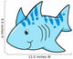 Spotted Blue Baby Shark Wall Decal