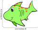 Spotted Green Baby Shark Wall Decal
