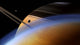Ringed Giant Saturn Rises Wall Decal