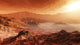 Martian Sun Sets over Wall Decal