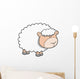 Fluffy White Baby Sheep Wall Decal