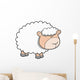 Fluffy White Baby Sheep Wall Decal