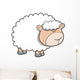Fluffy White Baby Sheep Wall Decal
