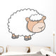 Fluffy White Baby Sheep Wall Decal