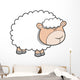 Fluffy White Baby Sheep Wall Decal