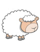 Fluffy White Baby Sheep Wall Decal