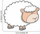 Fluffy White Baby Sheep Wall Decal
