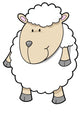 Cute Little Baby Sheep Wall Decal