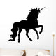 Prancing Black Unicorn Silhouette Wall Decal