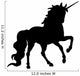 Prancing Black Unicorn Silhouette Wall Decal