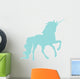 Unicorn Silhouettes Light Blue Wall Decal