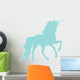 Unicorn Silhouettes Light Blue Wall Decal
