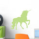 Unicorn Silhouettes Lime Green Wall Decal