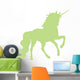 Unicorn Silhouettes Lime Green Wall Decal
