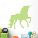 Unicorn Silhouettes Lime Green Wall Decal