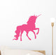 Hot Pink Prancing Unicorn Wall Decal