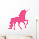 Hot Pink Prancing Unicorn Wall Decal