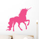 Hot Pink Prancing Unicorn Wall Decal