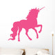 Hot Pink Prancing Unicorn Wall Decal