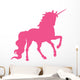 Hot Pink Prancing Unicorn Wall Decal