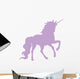 Lavender Prancing Unicorn Silhouette Wall Decal