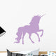 Lavender Prancing Unicorn Silhouette Wall Decal