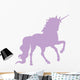 Lavender Prancing Unicorn Silhouette Wall Decal