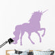 Lavender Prancing Unicorn Silhouette Wall Decal