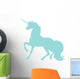 Unicorn Silhouettes Light Blue Wall Decal