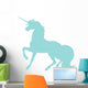 Unicorn Silhouettes Light Blue Wall Decal